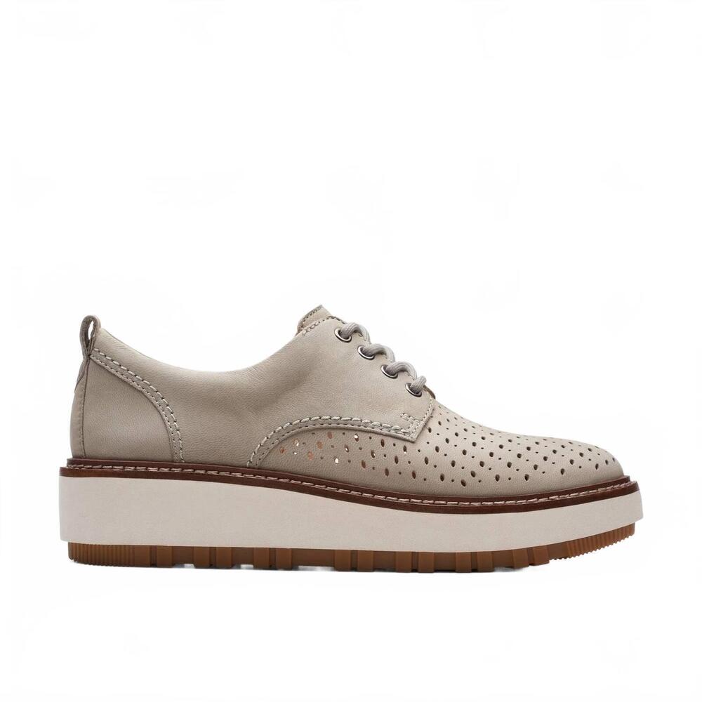NEW CLARKS women's orianna move shoes in stone nubuck